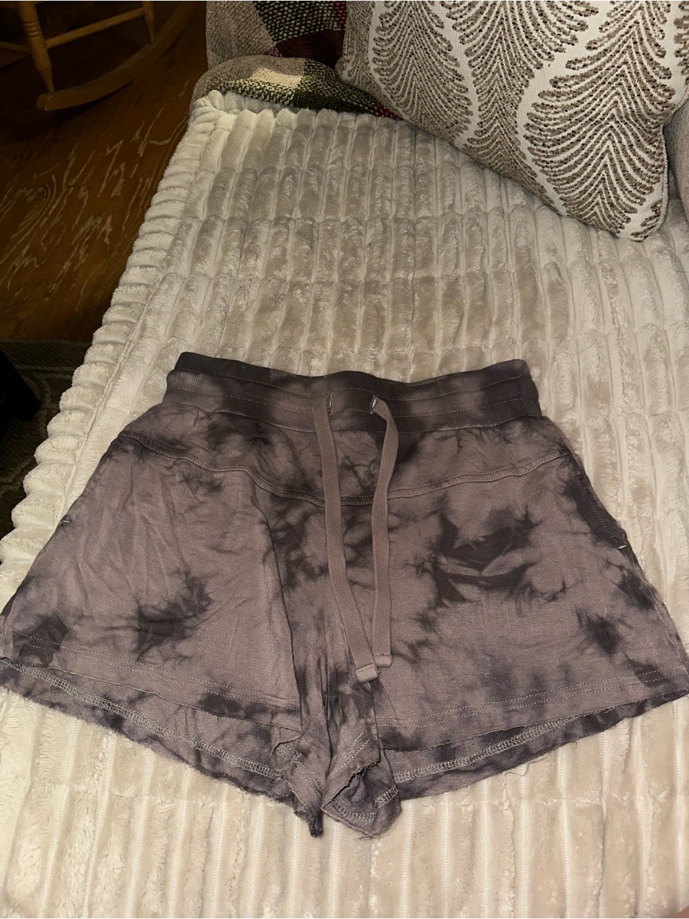 JoyLab Tie-Dye Athletic Shorts in Charcoal and Black